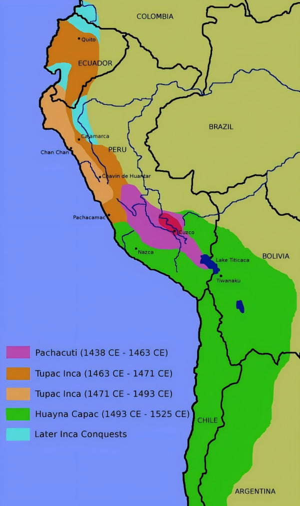 Mapa del Imperio Inca